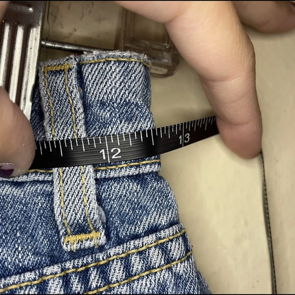 Carmar LF Denim Shorts Size 26 Blue Shorts Distressed Cuffed High Rise - Picture 9 of 12